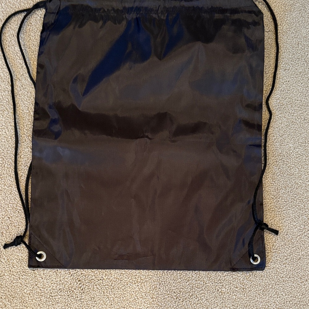 Classic Black Drawstring Backpack - image 1